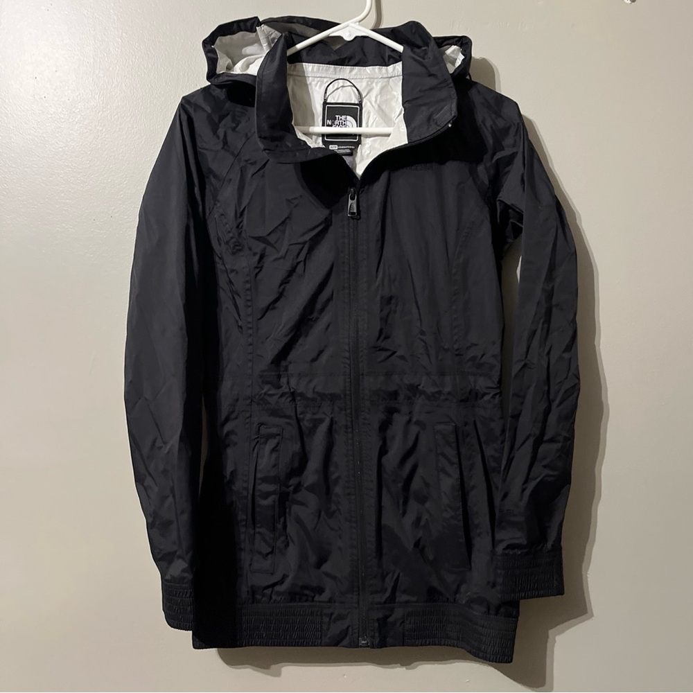 The Northface Women’s Hyvent 2.5 Windbreaker Rain Jacket XS Black Hooded Zipper